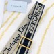 Replica perfetta Dior Tracolla Regolabile con Ricamo Obliquo Blu Imitazione Outlet Online