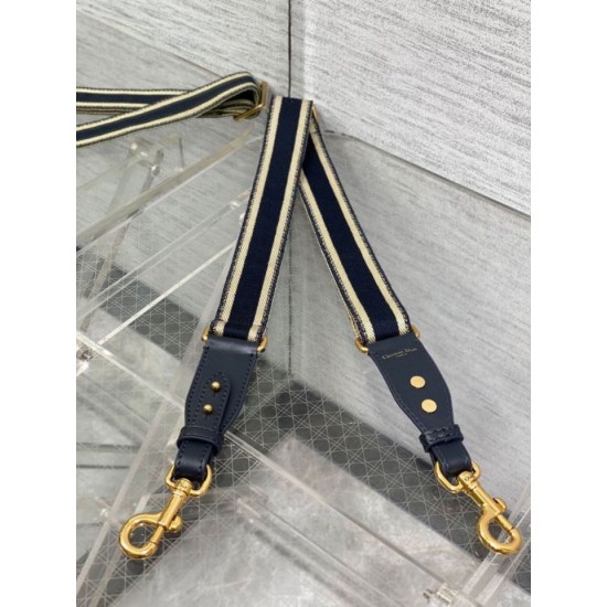 Migliore Repliche Dior Tracolla Regolabile con Ricamo Anello Blu Economiche Outlet Online