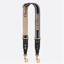 Migliore Repliche Dior Tracolla Regolabile con Ricamo Anello Blu Economiche Outlet Online