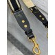 Migliore Repliche Dior Tracolla Regolabile con Ricamo Anello Nero Economiche Outlet Online