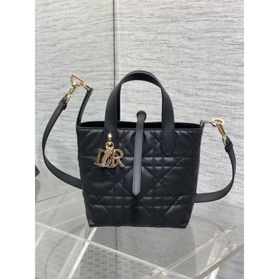 Miglior Falso Borsa tote verticale Dior piccola/media Dior Toujours nera Economiche Premium