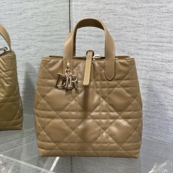 Perfette Qualità Repliche Borsa tote verticale Dior piccola/media Dior Toujours marrone Imitazione