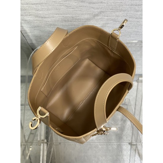 Perfette Qualità Repliche Borsa tote verticale Dior piccola/media Dior Toujours marrone Imitazione