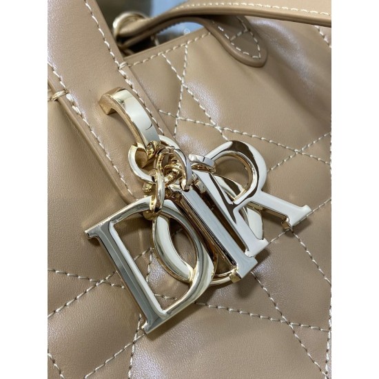 Perfette Qualità Repliche Borsa tote verticale Dior piccola/media Dior Toujours marrone Imitazione
