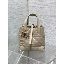 Perfette Qualità Repliche Borsa tote verticale Dior piccola/media Dior Toujours albicocca Imitazione