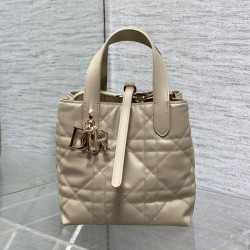 Perfette Qualità Repliche Borsa tote verticale Dior piccola/media Dior Toujours albicocca Imitazione