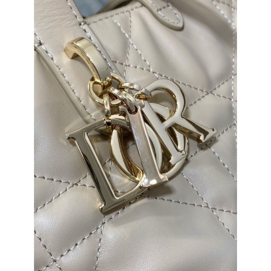 Perfette Qualità Repliche Borsa tote verticale Dior piccola/media Dior Toujours albicocca Imitazione