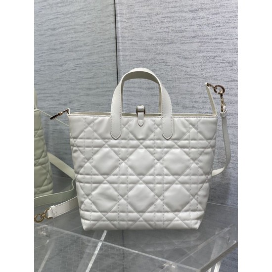Migliore Repliche Borsa tote verticale Dior piccola/media Dior Toujours bianca Economiche Outlet Online