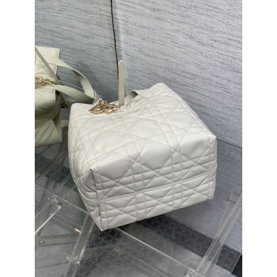 Migliore Repliche Borsa tote verticale Dior piccola/media Dior Toujours bianca Economiche Outlet Online
