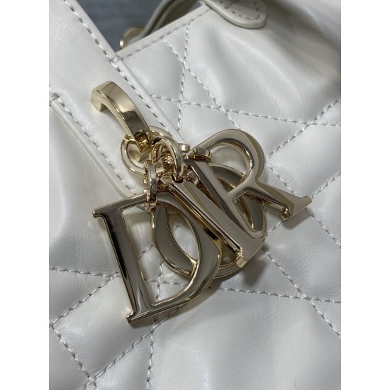 Migliore Repliche Borsa tote verticale Dior piccola/media Dior Toujours bianca Economiche Outlet Online