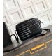 Perfette Qualità Repliche YSL saint Laurent Lou camera bag nera in vitello trapuntato Imitazione