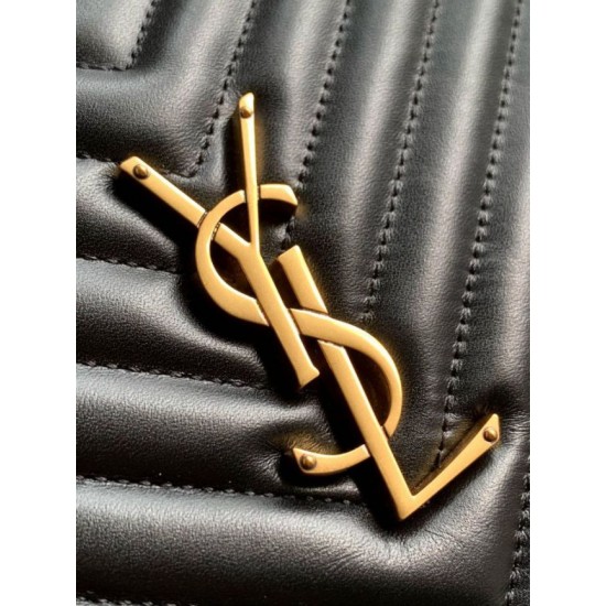 Perfette Qualità Repliche YSL saint Laurent Lou camera bag nera in vitello trapuntato Imitazione