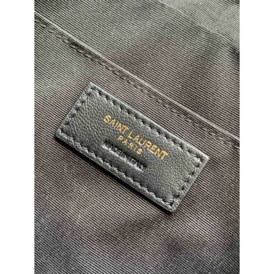 Perfette Qualità Repliche YSL saint Laurent Lou camera bag nera in vitello trapuntato Imitazione
