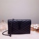 Migliore Repliche Portafoglio a catena Envelope YSL Saint Laurent WOC Tutto nero Economiche Outlet Online