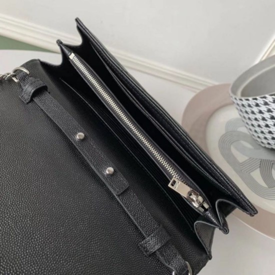 Perfette Qualità Repliche Portafoglio YSL Saint Laurent WOC Monogram Chain Noir Imitazione