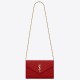 Perfette Qualità Repliche Portafoglio YSL Saint Laurent WOC Monogram Chain Rosso Imitazione