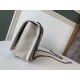 Miglior Falso Portafoglio a catena Niki YSL Saint Laurent WOC Bianco Crinkled Economiche Premium