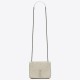 Miglior Falso Portafoglio a catena Niki YSL Saint Laurent WOC Bianco Crinkled Economiche Premium