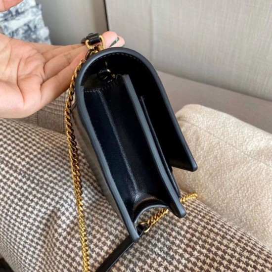 Perfette Qualità Repliche Portafoglio a catena Sunset YSL Saint Laurent WOC Nero Imitazione