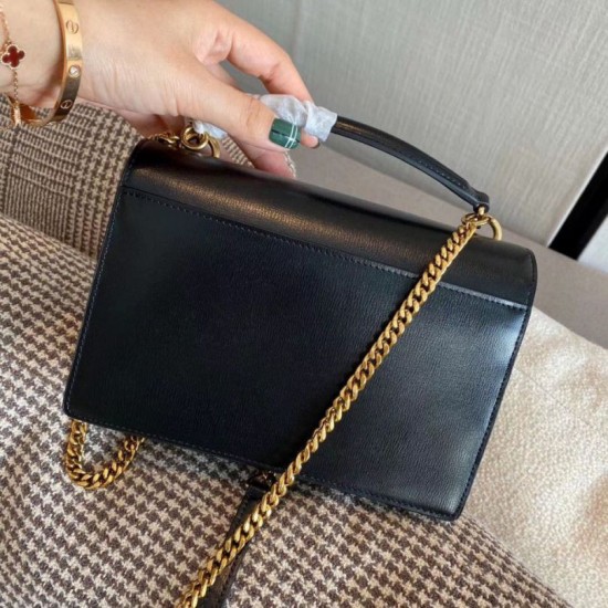 Perfette Qualità Repliche Portafoglio a catena Sunset YSL Saint Laurent WOC Nero Imitazione