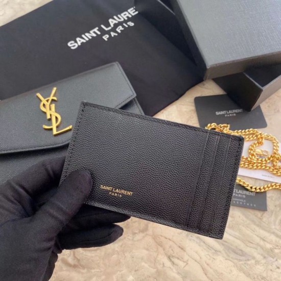 Perfette Qualità Repliche Portafoglio YSL Saint Laurent WOC Uptown Chain Nero Imitazione