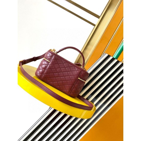 Miglior Falso Borsa mini Vanity Gaby YSL Saint Laurent Bordeaux Economiche Premium