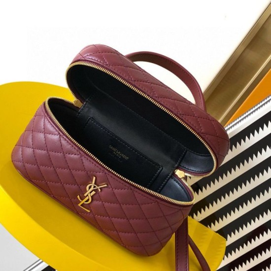 Miglior Falso Borsa mini Vanity Gaby YSL Saint Laurent Bordeaux Economiche Premium