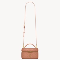 Miglior Falso Borsa mini Vanity Gaby YSL Saint Laurent in Barely Pink Economiche Premium