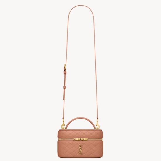Miglior Falso Borsa mini Vanity Gaby YSL Saint Laurent in Barely Pink Economiche Premium