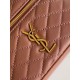 Miglior Falso Borsa mini Vanity Gaby YSL Saint Laurent in Barely Pink Economiche Premium