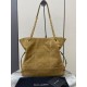 Replica perfetta Borsa shopping YSL Saint Laurent Jamie 4.3 Pochon grande foglia oro camoscio marrone Imitazione Outlet Online