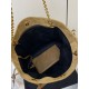 Replica perfetta Borsa shopping YSL Saint Laurent Jamie 4.3 Pochon grande foglia oro camoscio marrone Imitazione Outlet Online
