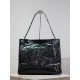 Migliore Repliche Borsa shopping grande vintage stropicciata YSL Saint Laurent Niki Nero Economiche Outlet Online