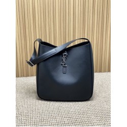 Miglior Falso Borsa grande YSL Saint Laurent le 5 à 7 Supple nera Economiche Premium