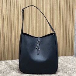 Miglior Falso Borsa grande YSL Saint Laurent le 5 à 7 Supple nera Economiche Premium