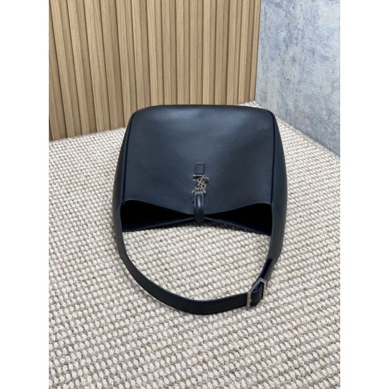 Miglior Falso Borsa grande YSL Saint Laurent le 5 à 7 Supple nera Economiche Premium