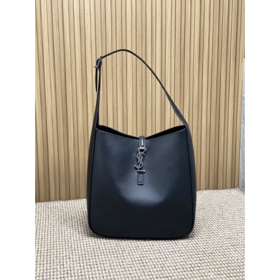 Miglior Falso Borsa grande YSL Saint Laurent le 5 à 7 Supple nera Economiche Premium