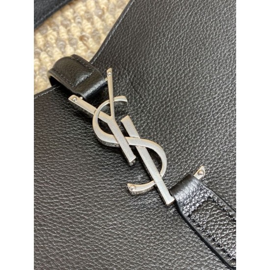Miglior Falso Borsa grande YSL Saint Laurent le 5 à 7 Supple nera Economiche Premium