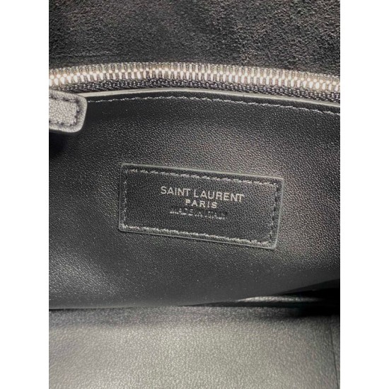 Miglior Falso Borsa grande YSL Saint Laurent le 5 à 7 Supple nera Economiche Premium