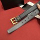 Miglior Falso Cintura YSL Saint Laurent Cassandre Square Buckle 20MM Nero Economiche Premium