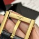 Miglior Falso Cintura YSL Saint Laurent Cassandre Square Buckle 20MM Nero Economiche Premium