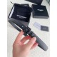 Perfette Qualità Repliche Cintura YSL Saint Laurent Cassandre Square Buckle 20MM Tutto Nero Imitazione