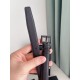 Perfette Qualità Repliche Cintura YSL Saint Laurent Cassandre Square Buckle 20MM Tutto Nero Imitazione