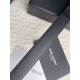 Perfette Qualità Repliche Cintura YSL Saint Laurent Cassandre Square Buckle 20MM Tutto Nero Imitazione