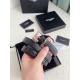 Replica perfetta Cintura YSL Saint Laurent Cassandre Square Buckle 20MM Nero Imitazione Outlet Online