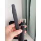 Replica perfetta Cintura YSL Saint Laurent Cassandre Square Buckle 20MM Nero Imitazione Outlet Online
