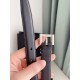 Replica perfetta Cintura YSL Saint Laurent Cassandre Square Buckle 20MM Nero Imitazione Outlet Online
