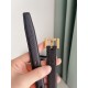 Replica perfetta Cintura YSL Saint Laurent Cassandre Square Buckle 20MM Nero Imitazione Outlet Online