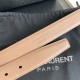Miglior Falso Cintura YSL Saint Laurent Cassandre Square Buckle 30MM Beige Economiche Premium