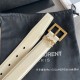 Miglior Falso Cintura YSL Saint Laurent Cassandre Square Buckle 30MM Bianco Economiche Premium